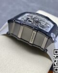 KU Factory Fake Richard Mille RM011-03 Black Ceramic Bezel White Rubber Strap