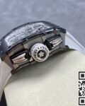 KU Factory Fake Richard Mille RM011-03 Black Ceramic Bezel White Rubber Strap