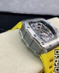 KV Factory Replica Richard Mille RM011-03 Titanium Shell Yellow Rubber Strap