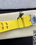 KV Factory Replica Richard Mille RM011-03 Titanium Shell Yellow Rubber Strap