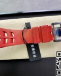 KV Factory Replica Richard Mille RM011-03 Carbon Fiber Case With Red Rubber Strap