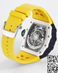 KV Factory Replica Richard Mille RM11 White Ceramic Yellow Rubber Strap