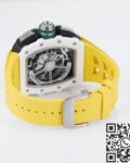 KV Factory Replica Richard Mille RM11 White Ceramic Yellow Rubber Strap