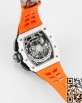 KV Factory Replica Richard Mille RM11 White Ceramic Orange Rubber Strap