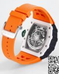 KV Factory Replica Richard Mille RM11 White Ceramic Orange Rubber Strap