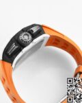 KV Factory Replica Richard Mille RM11 White Ceramic Orange Rubber Strap