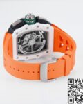 KV Factory Replica Richard Mille RM11 White Ceramic Orange Rubber Strap