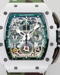 KV Factory Fake Richard Mille RM11 White Ceramic Camouflage Rubber Strap