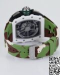 KV Factory Fake Richard Mille RM11 White Ceramic Camouflage Rubber Strap