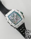 KV Factory Replica Richard Mille RM11 White Ceramic Black Rubber Strap