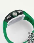 KV Factory Replica Richard Mille RM11 White Ceramic Green Rubber Strap