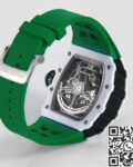 KV Factory Replica Richard Mille RM11 White Ceramic Green Rubber Strap