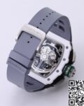 KV Factory Fake Richard Mille RM11 White Ceramic Rubber Strap