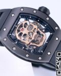 JB Factory Replica Richard Mille RM052 Rose Gold Skull Watch