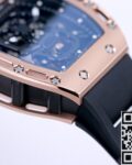 JB Factory Fake Richard Mille RM052 Rose Gold Case Watches