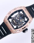 JB Factory Fake Richard Mille RM052 Rose Gold Case Watches