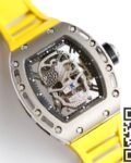 EUR Factory Replica Richard Mille RM052 Diamond Skull Yellow Rubber Strap