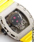 EUR Factory Replica Richard Mille RM052 Diamond Skull Yellow Rubber Strap