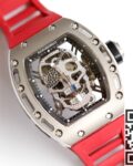 EUR Factory Replica Richard Mille RM052 Diamond Skull Red Rubber Strap Watch