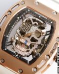 EUR Factory Replica Richard Mille RM052 Rose Gold Case White Rubber Strap