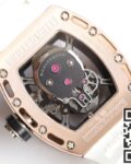 EUR Factory Replica Richard Mille RM052 Rose Gold Case White Rubber Strap