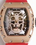 EUR Factory Replica Richard Mille RM052 Rose Gold Case Red Rubber Strap