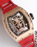 EUR Factory Replica Richard Mille RM052 Rose Gold Case Red Rubber Strap