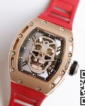 EUR Factory Replica Richard Mille RM052 Rose Gold Case Red Rubber Strap