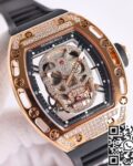 CH Fake Richard Mille RM52 Rose Gold Diamond Watch