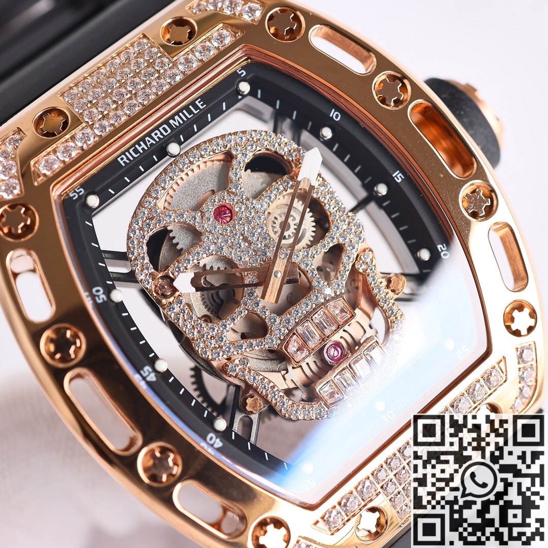 CH Fake Richard Mille RM52 Rose Gold Diamond Watch