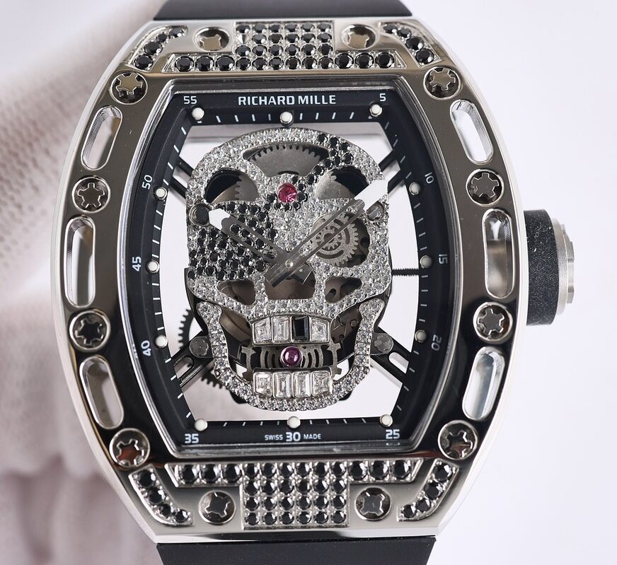 CH Fake Richard Mille RM52 Black Diamond Case Watches