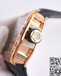 CH Fake Richard Mille RM52 Rose Gold Black Diamond Case