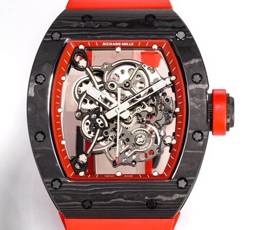 BBR Factory Fake Richard Mille RM055 Red Dial Watch