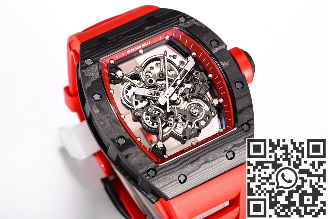 BBR Factory Fake Richard Mille RM055 Red Dial Watch