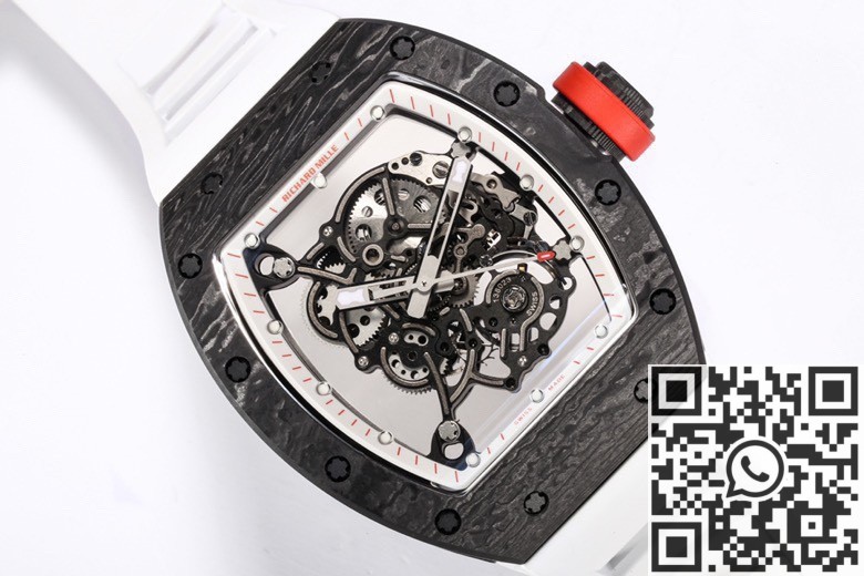 BBR Factory Replica Richard Mille RM055 White Rubber Strap