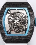 BBR Factory Fake Richard Mille RM055 Blue Dial White Rubber Strap Watch