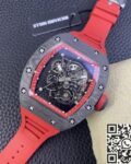 KU Factory Replica Richard Mille RM055 Red Rubber Strap