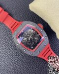 KU Factory Replica Richard Mille RM055 Red Rubber Strap