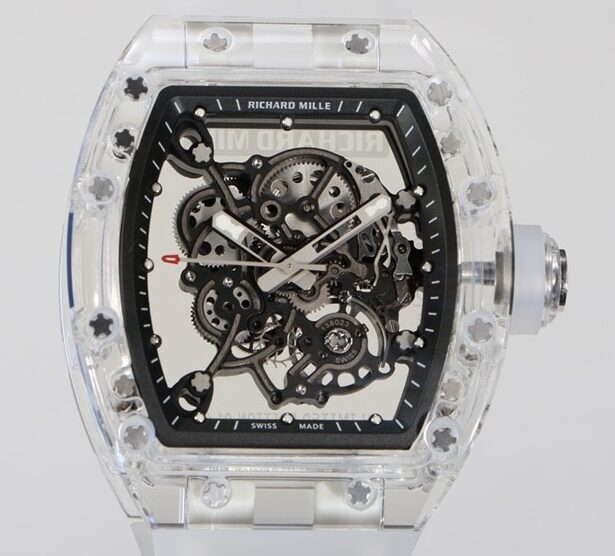 CH Custom Crystal Richard Mille RM055 Black Dial