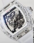 CH Custom Crystal Richard Mille RM055 White Dial