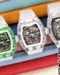 CH Custom Crystal Richard Mille RM055 White Dial