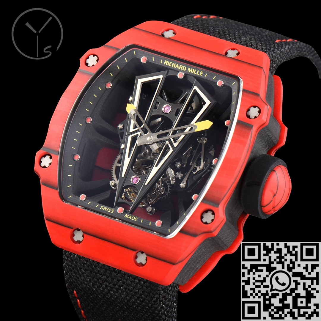 YS Factory Replica Richard Mille RM27-03 Tourbillon Red Carbon Fiber Watches