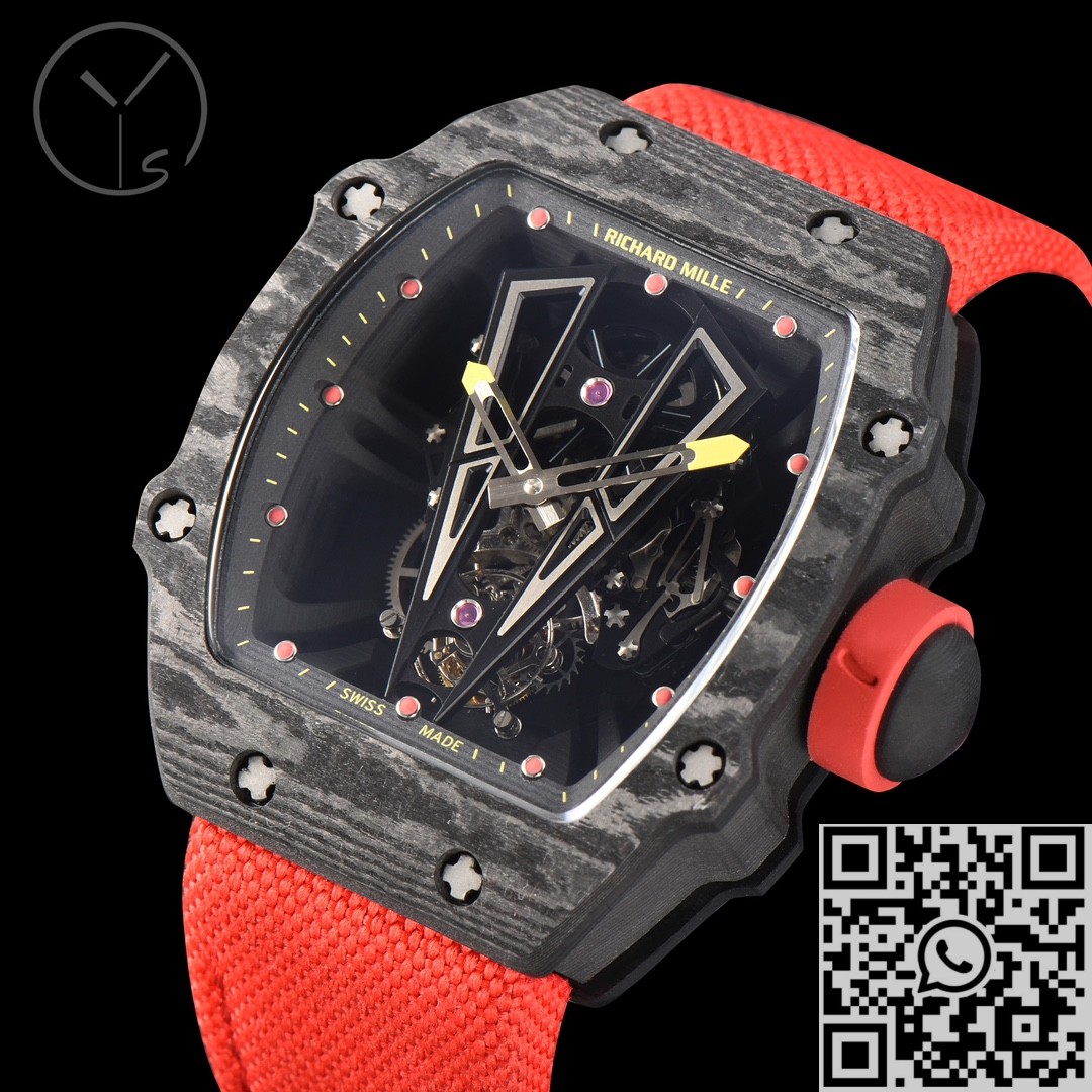 YS Factory Replica Richard Mille RM27-03 Tourbillon Black Carbon Fiber Watch