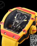 YS Factory Fake Richard Mille RM27-03 Tourbillon Yellow Carbon Fiber