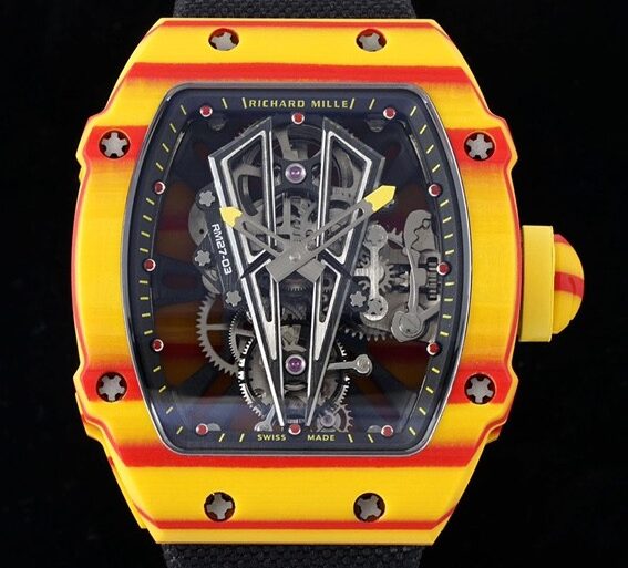 RM Factory Replica Richard Mille RM27-03 Tourbillon Black Nylon Strap Watches