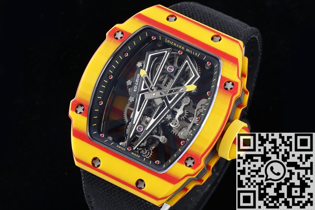 RM Factory Replica Richard Mille RM27-03 Tourbillon Black Nylon Strap Watches