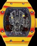 RM Factory Fake Richard Mille RM27-03 Tourbillon Yellow Rubber Strap Watch