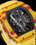 RM Factory Fake Richard Mille RM27-03 Tourbillon Yellow Rubber Strap Watch