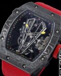 RM Factory Fake Richard Mille RM27-03 Tourbillon Red Nylon Strap Watch