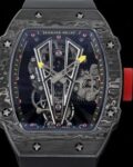 RM Factory Fake Richard Mille RM27-03 Tourbillon Black Carbon Fiber